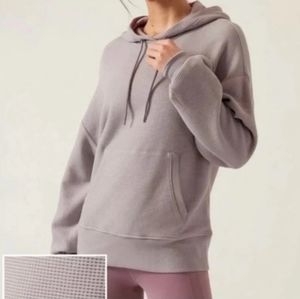 Athleta Balance Waffle Hoodie Pullover Size XL